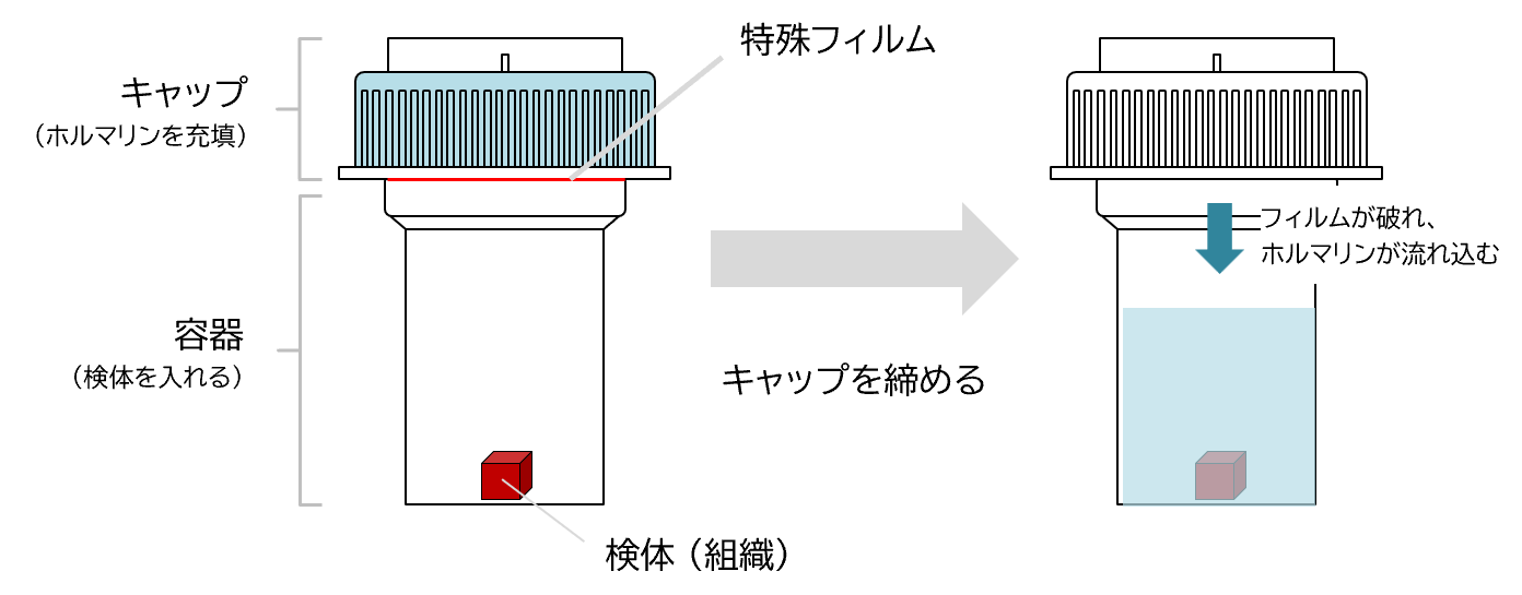 SafeCap™ Wako 10%中性緩衝ホルマリン液
