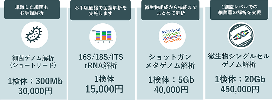 微生物の各種解析サービスも安心価格でご対応