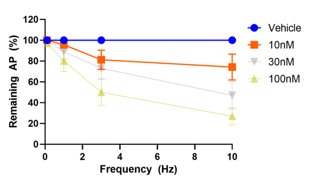 カルバマゼピンによる活動電位発火の阻害