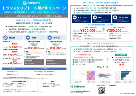 トランスクリプトーム解析キャンペーン