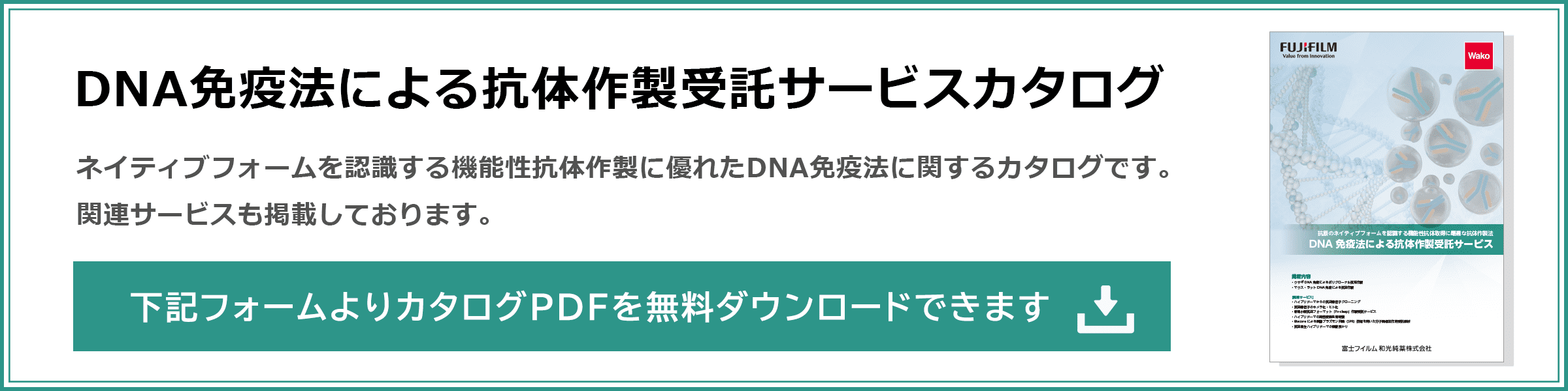 DNA免疫法による抗体作製受託サービスカタログ ダウンロードフォーム