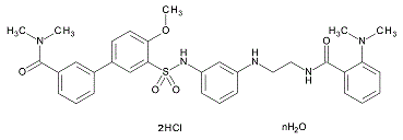 YNT-185･2HCl構造式