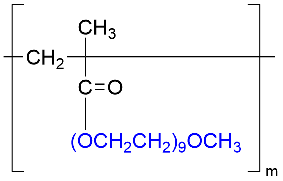 ポリ(メタクリル酸メトキシPEG-9)の化学構造