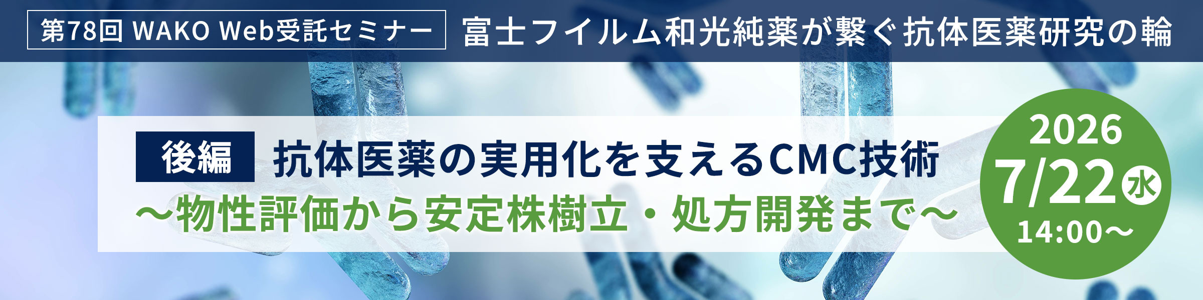 後編:抗体医薬の実用化を支えるCMC技術 ~物性評価から安定株樹立・処方開発まで~