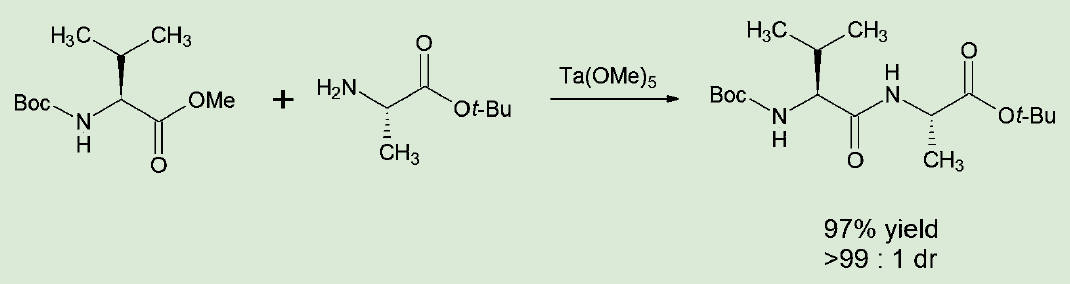 図1．タンタル触媒によるアミノ酸縮合反応