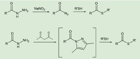 図4． チオールエステルの合成