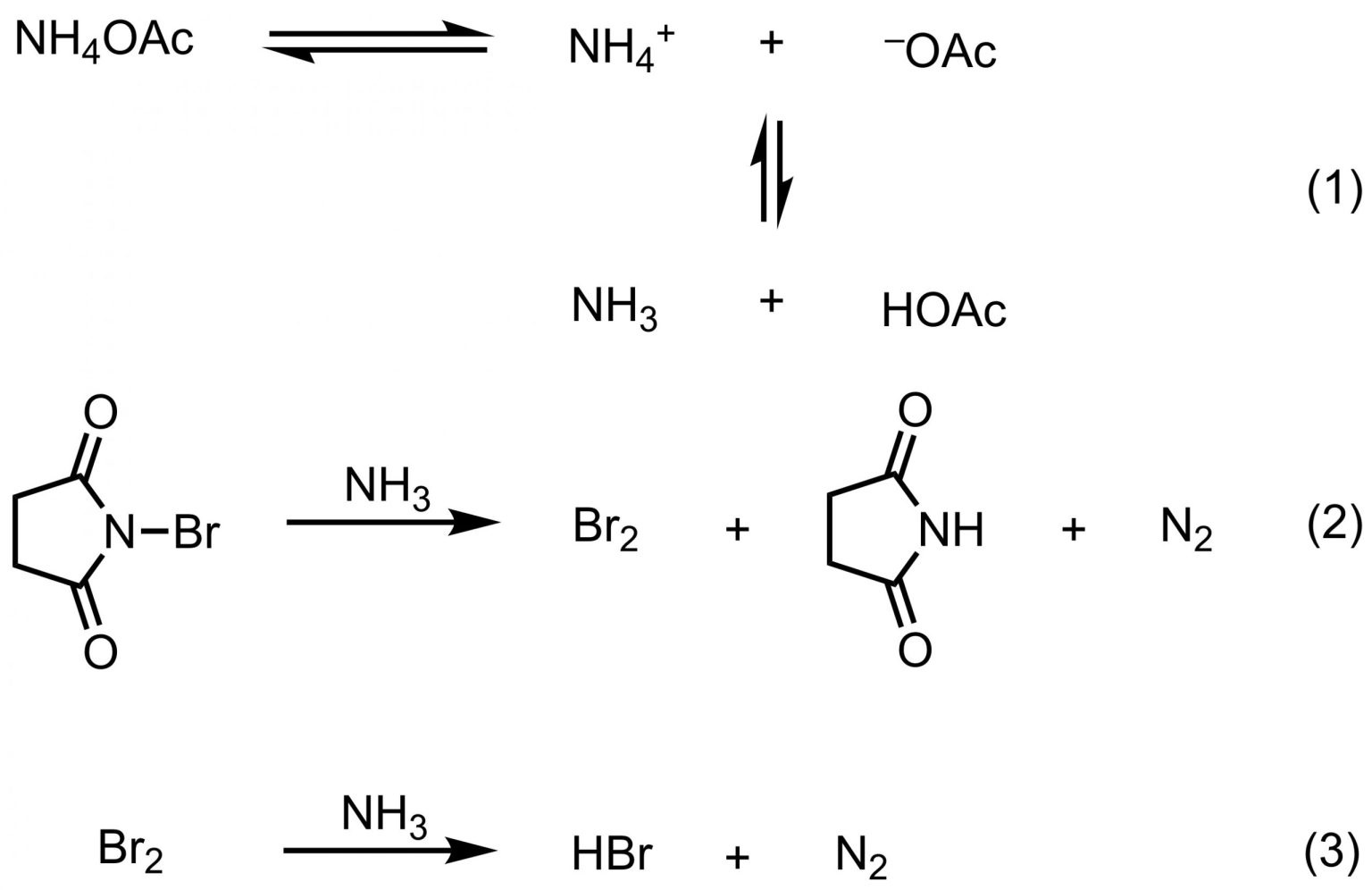 図3  NBS と酢酸アンモニウムの反応メカニズム