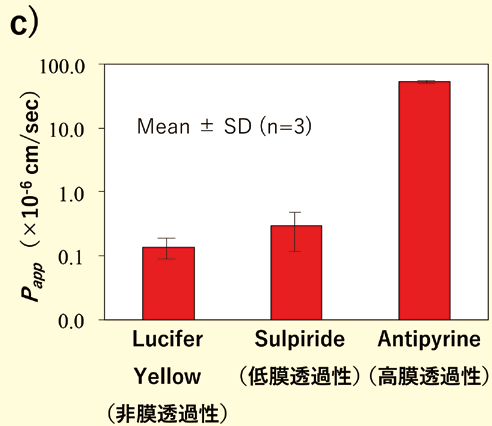 c)膜透過性データ