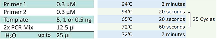 The volume of each component